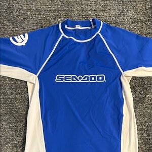 Men's Blue and White Rash Guard